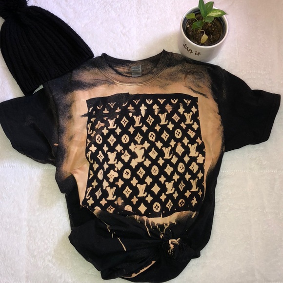 Gildan Tops Custom Fashion Bleach Tie Dye Lv Tshirt M Poshmark
